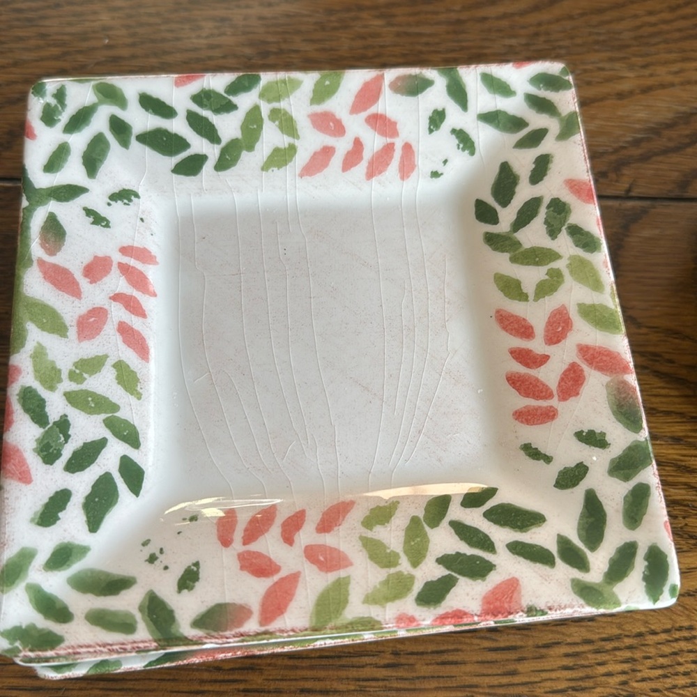 Set of 3 Crate&Barrel appetizer serving plates